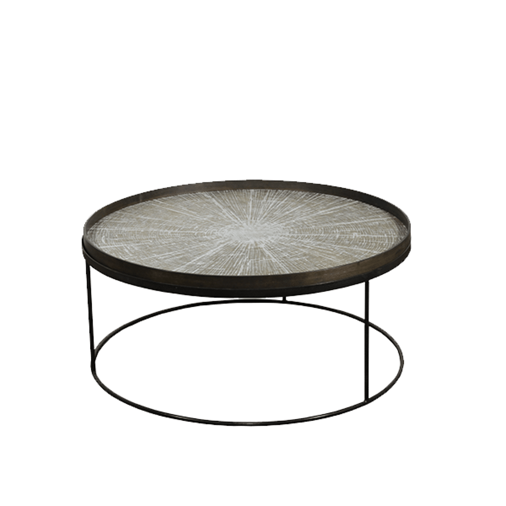 Ethnicraft Round Tray Table XL Low Ambertree